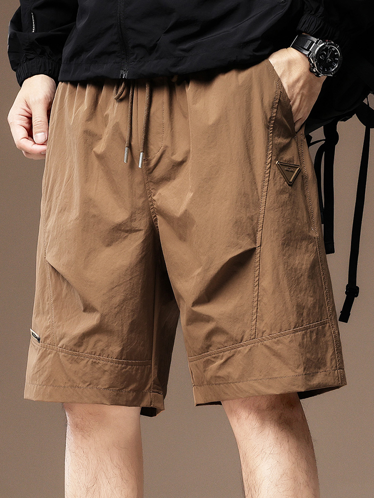 Ice Silk Cool American-Style Quick-Dry Trendy Brand Shorts for Men, Summer Thin Outdoor Casual Sports Five-Point Pants for Men