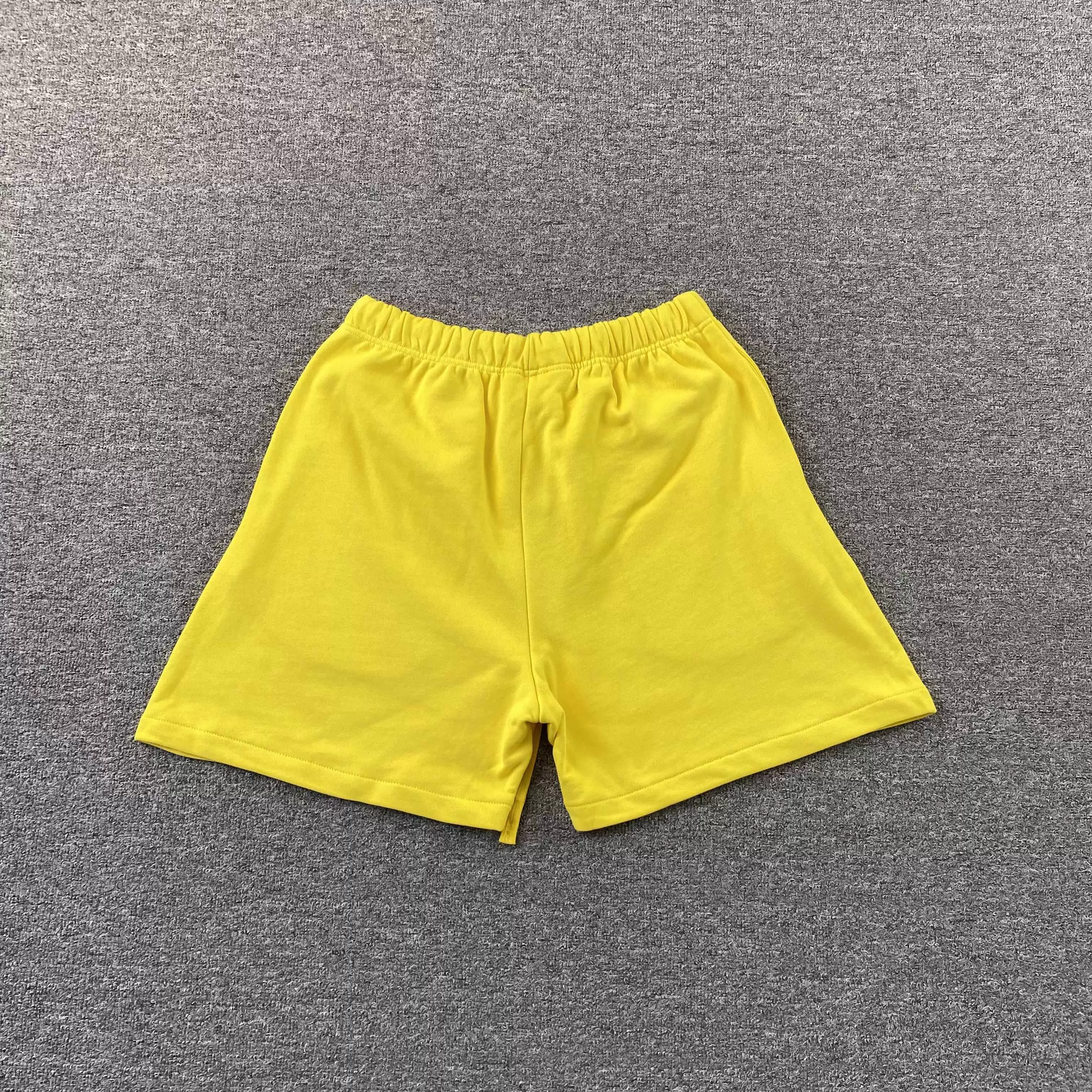 Trendy Fashion Logo Two-Line Letter Silicone Printed Terry Shorts