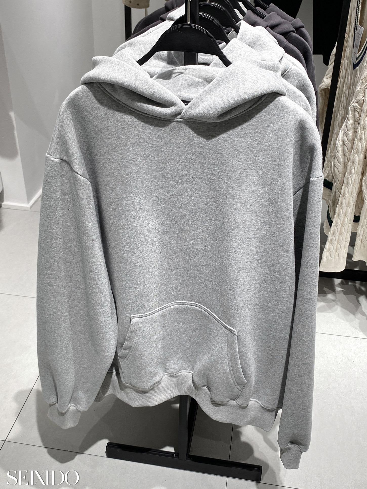 柜299！秋冬新品男装简约百搭宽松连帽长袖卫衣0761370 803外套男
