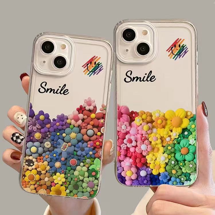 Colorful Sunflower Suitable for Iphone16Promax Mobile Phone Case 11 Transparent Apple 15 Anti-Fall 14Pro13/12