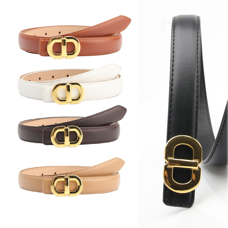 New Women's Alloy Buckle Belt All-match Simple Fashion Trend Matching dress Dress Pants Women's Belt