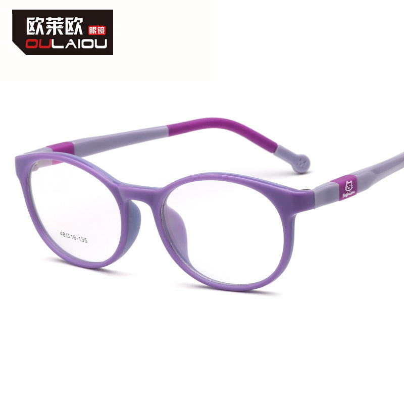 Oleo 6008 Cartoon Cat Children's Myopia Glasses Frame Optical tr90 Silicone Children's Amblyopia Glasses Frame