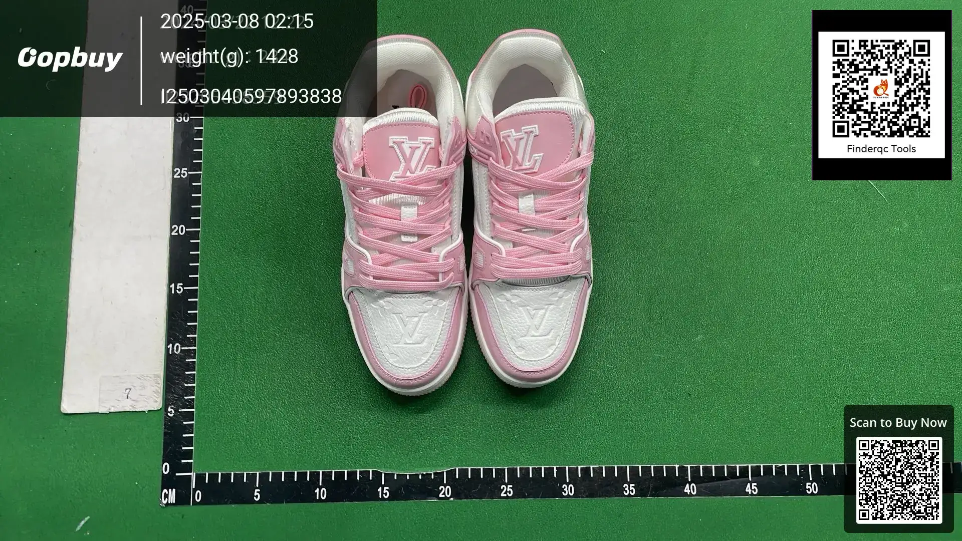 Louis Vuitton LV Trainer White Pink Sneakers