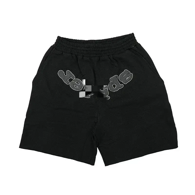 LOGO烫钻夏季短裤