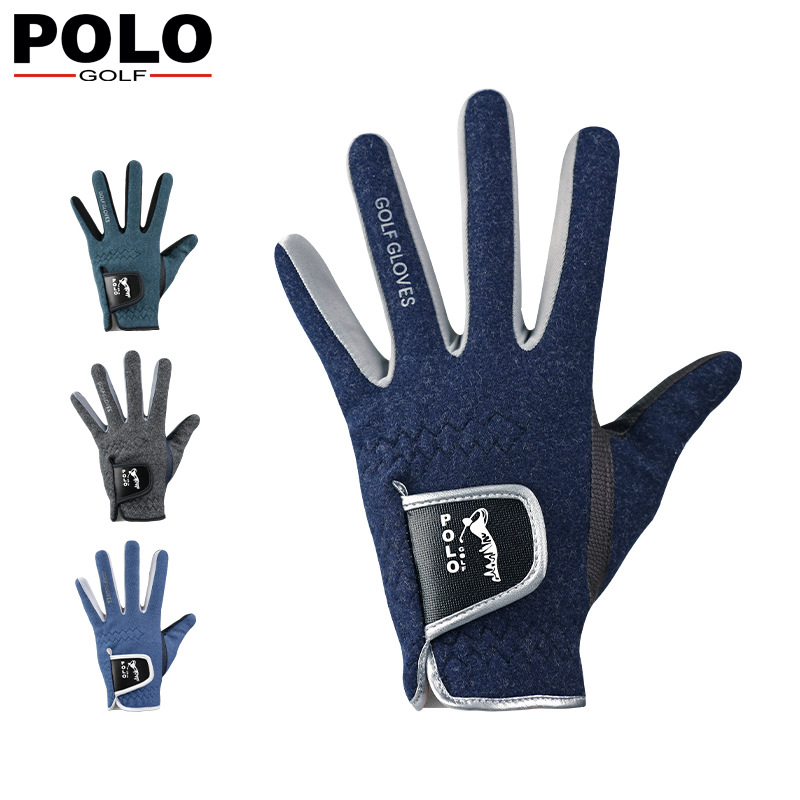 Manufacturers wholesale golf gloves winter men's outdoor sports gloves fleece-lined warm cold gloves hands