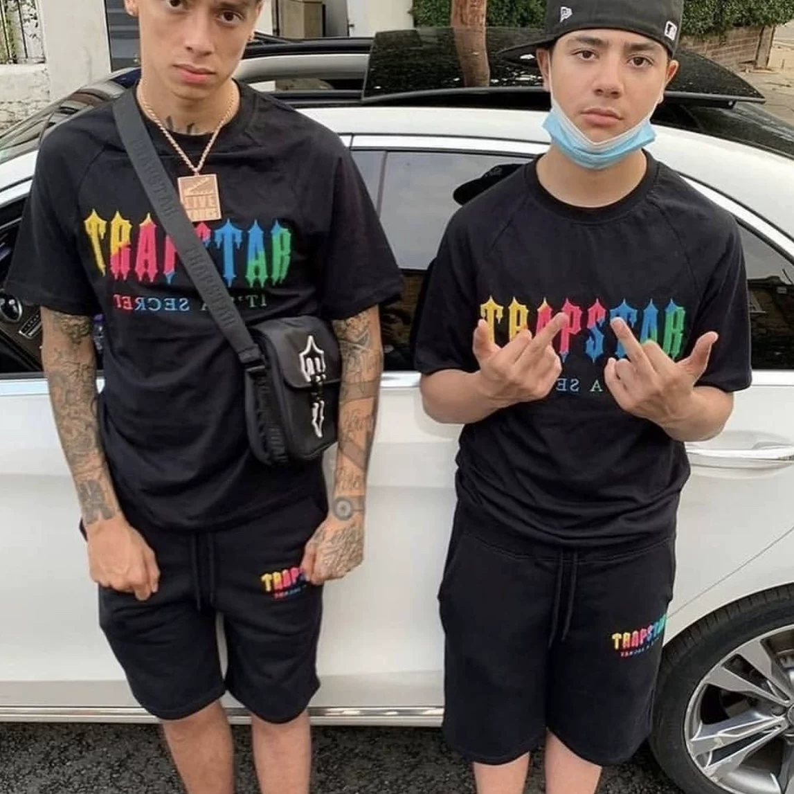 Trapstar Summer Short sleeved Shorts Set T-shirt, European and American Star Same Style UKDRIPDRILL Rap Street