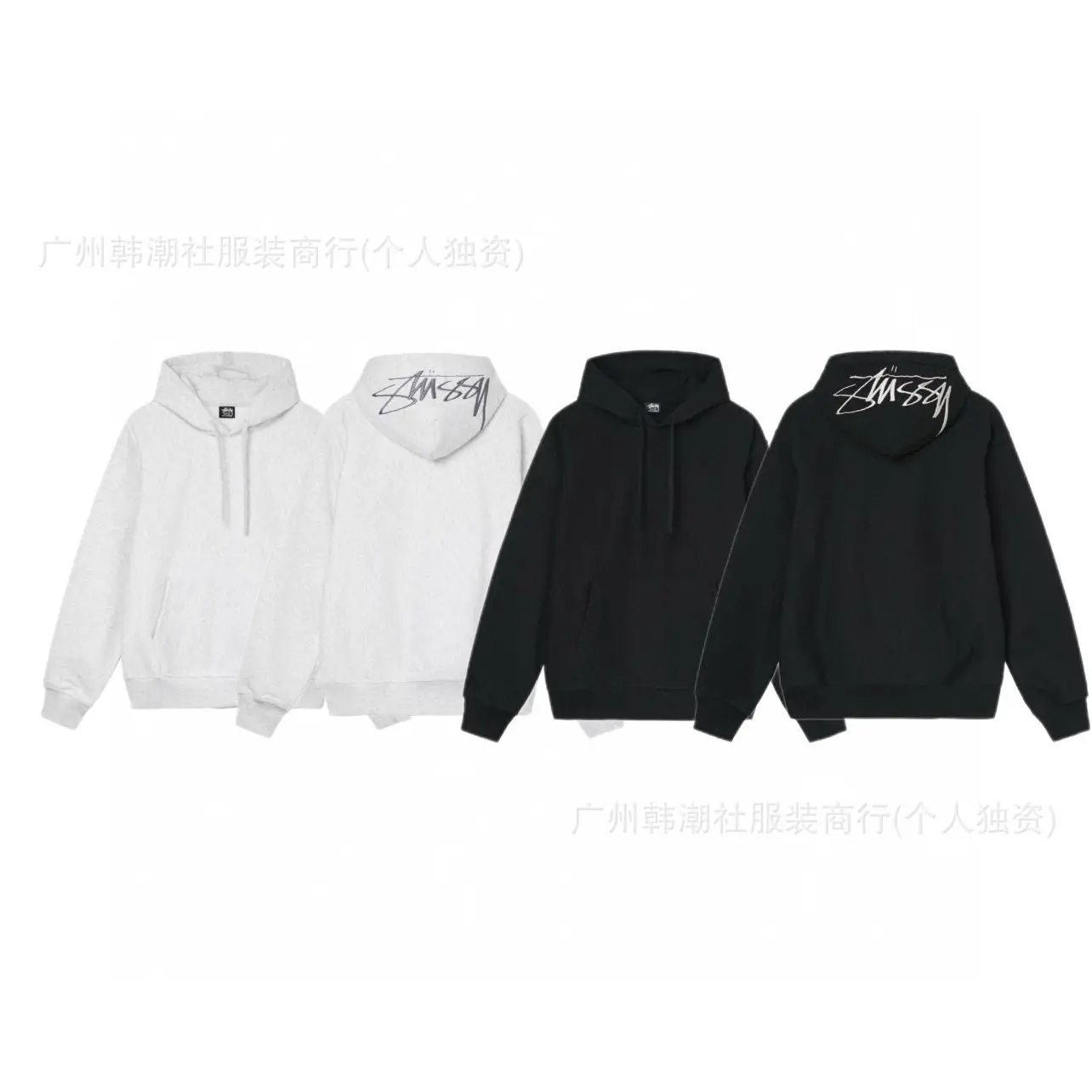 SS23BACK APPLIQUE HOODIE new hat embroidery letters LOGO high street retro fleece-lined sweater