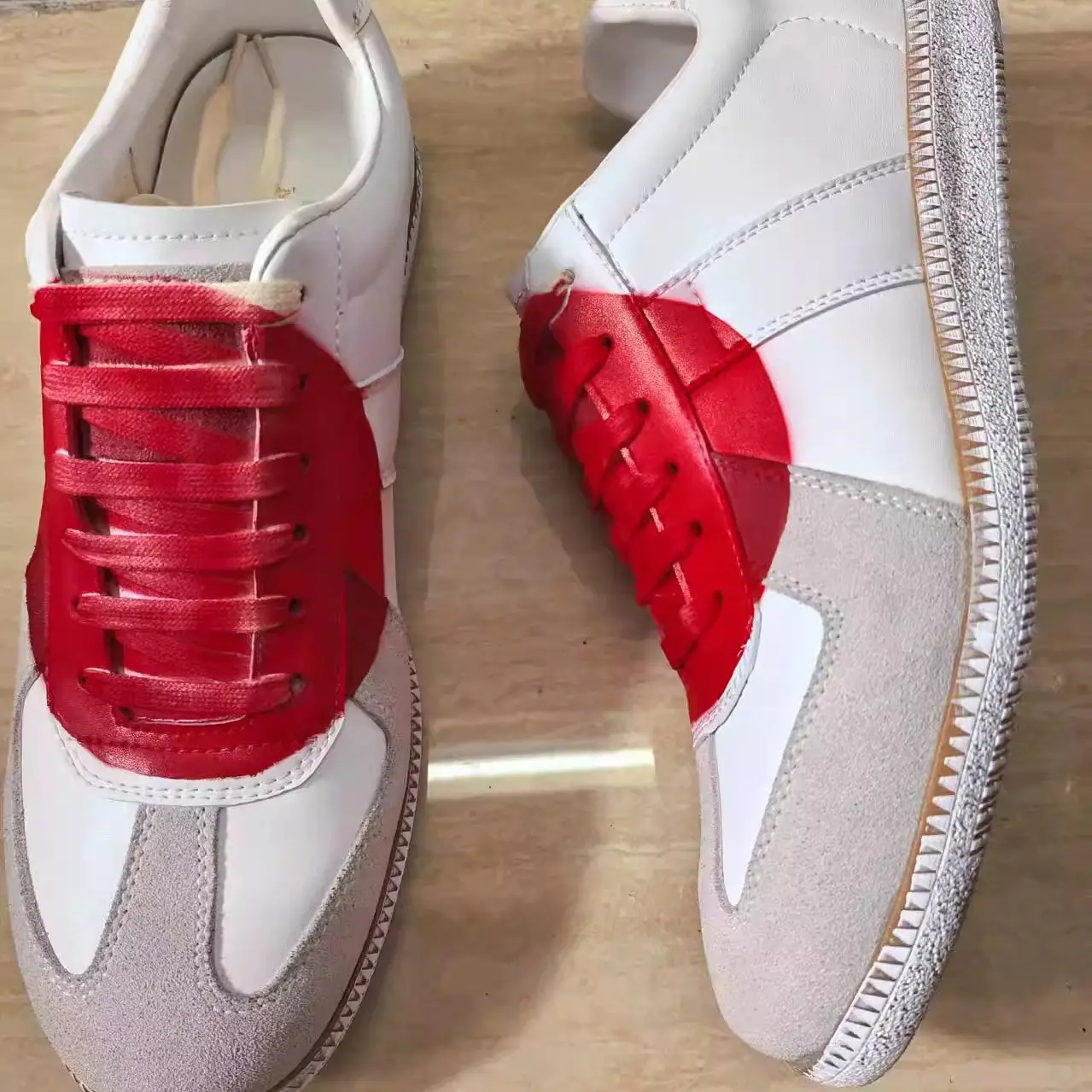 Large Size Men's Shoes, Export German Training Shoes, Trendy Casual Non-Slip Sneakers, Fashionable Spray-Painted Sports Shoes, Men's Shoes, Ins Shoes