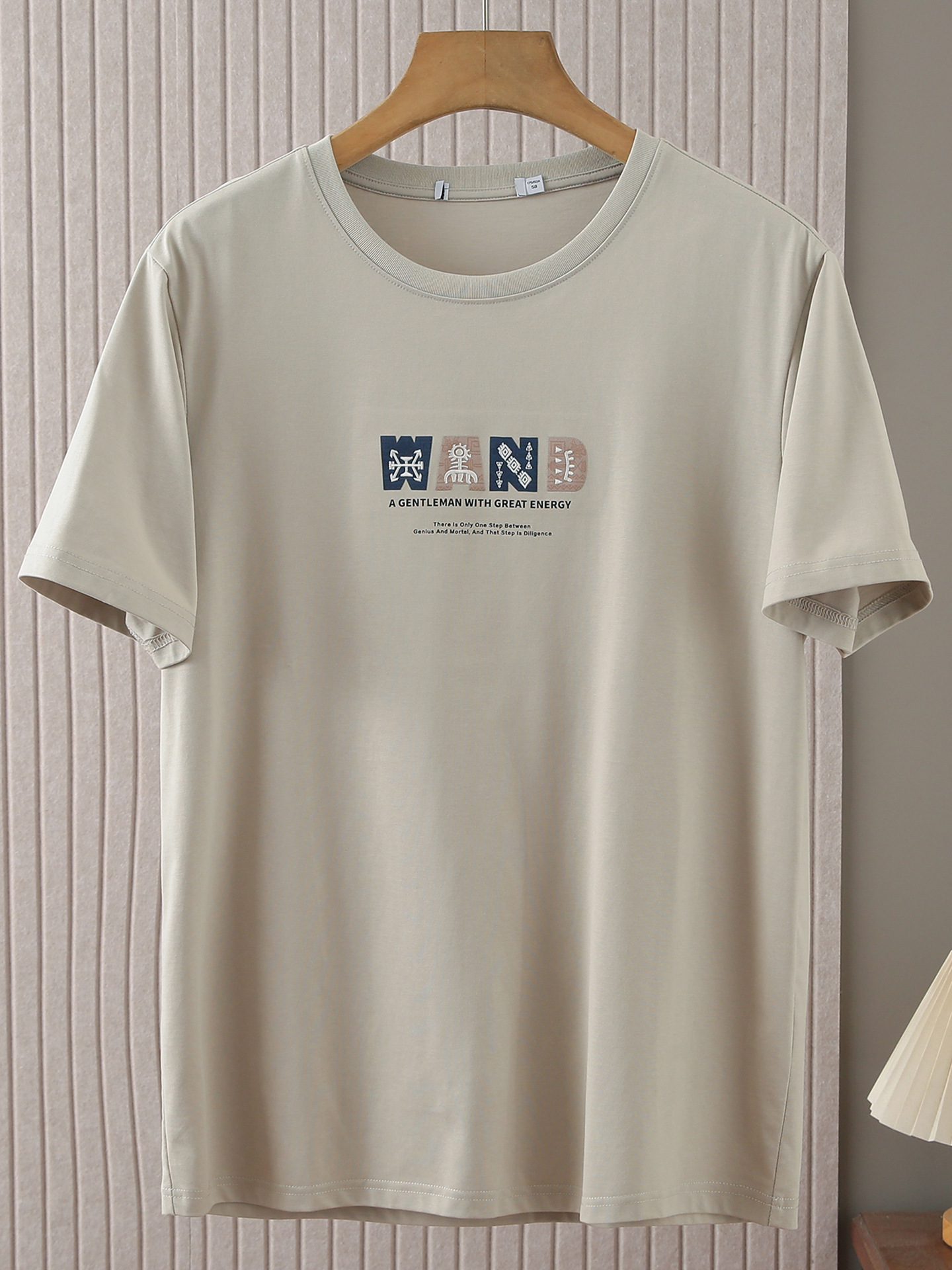 Wholesale Physical Store Cut-Label Short-Sleeve T-Shirt for Men, Summer Breathable Thin Style with Patch Embroidery, Round Neck Half-Sleeve Tee 2W411