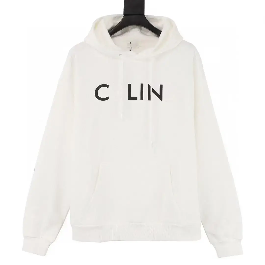 23 New Autumn and Winter Classic Stereo Ironing Letter Logo Loose Hooded Sweatshirt for Men and Women, Fashionable and Versatile