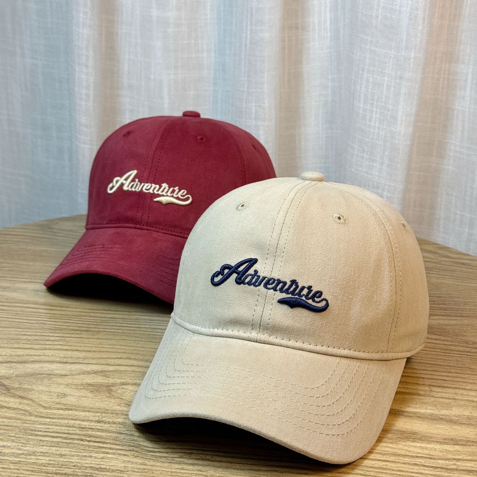 Hat Women's Autumn and Winter Sanding Big Head Face Small Baseball Cap Casual Letter Embroidered Cap Men's Wide Brim