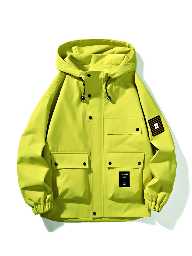 Cross-border Charge Clothes Outdoor Men's and Women's Spring and Autumn Thin Hooded Windproof Sports Jacket Couple's American Loose Jacket Trendy