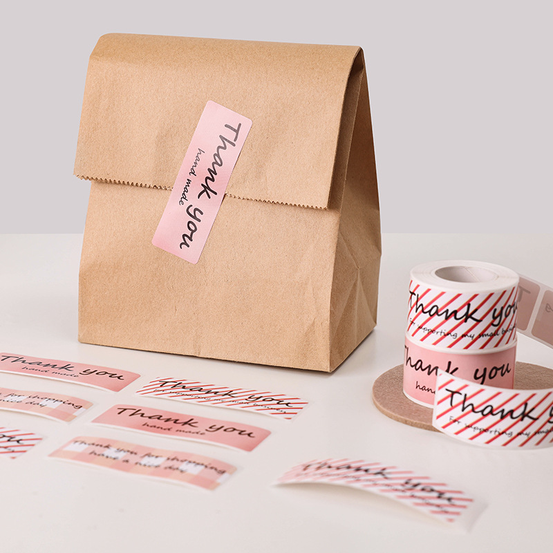 Thank you, thank you sticker square sealing sticker 120 adhesive label sealing sticker wholesale