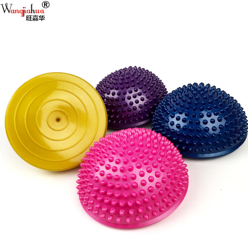 Semi-circular massage yoga ball durian ball river stone touch children's early education sensor system trainer balance pad thickened