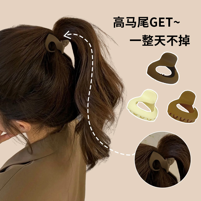 Small Grab Clip High Horsetail Fixed Artifact Bangs Shark Hairpin Back Head Hairpin Claw Clip Acrylic Headwear