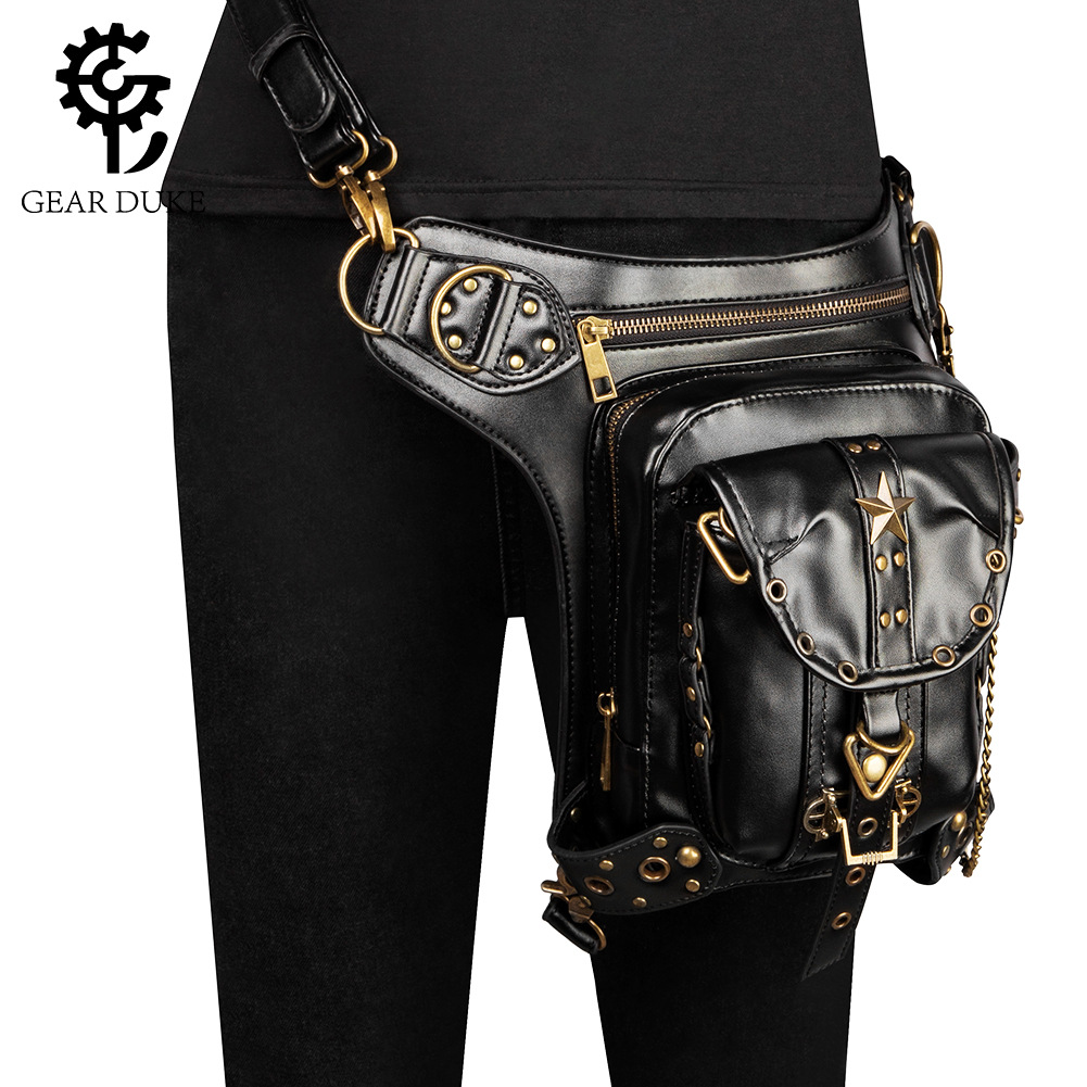 Waist Bag Wholesale Retro Punk Casual All-match Shoulder Bag Travel Fashion Small Bag European and American Solid Color Women's Crossbody Bag