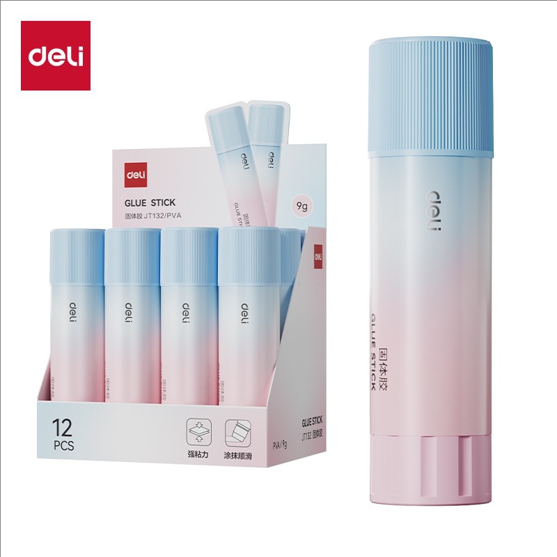 Deli Jt133 Gradient Color Pva Solid Glue High Adhesion Children's Craft Glue Stick Washable Solid Glue Stick