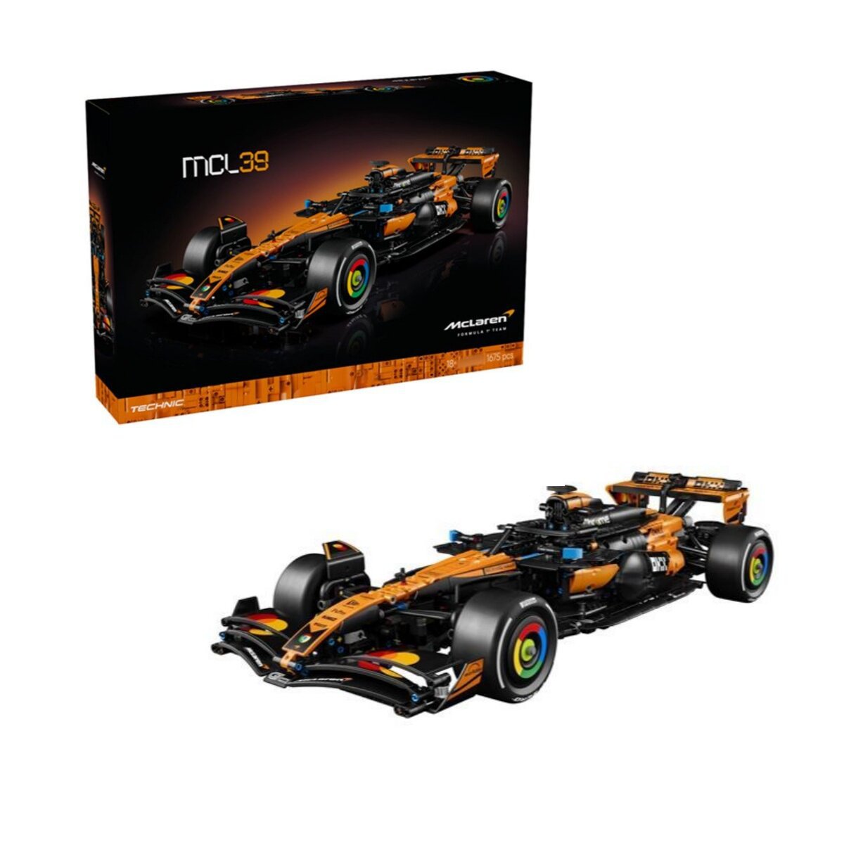 Cross-Border Compatible Lego F1 Mclaren Team Mcl39 Racing Car 42228 Mechanical Set Toy for Boys Building Blocks