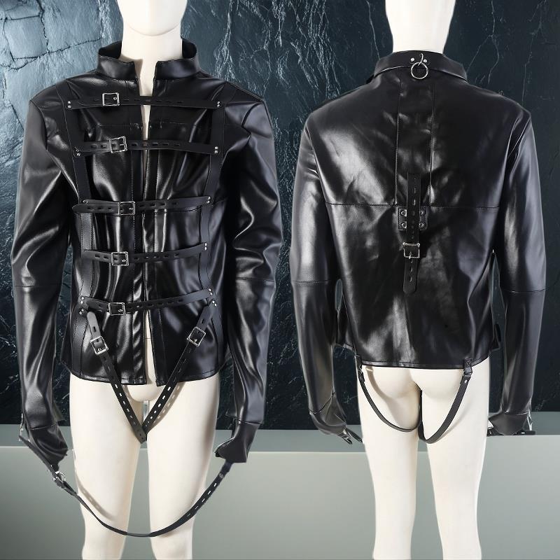 Leather Bondage Clothing Sm Sex Toys for Women and Men, Full-Body Tight-Fitting Leather Harness Restraints