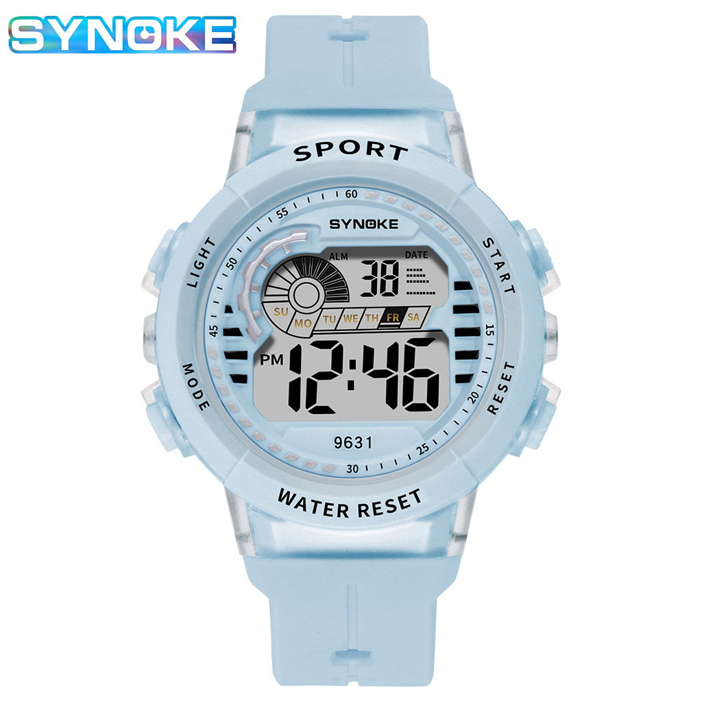 Children and Students Electronic Watch Waterproof Sports Multi-Functional Boys and Girls Watch New Equipment for the Beginning of School Factory Spot Wholesale