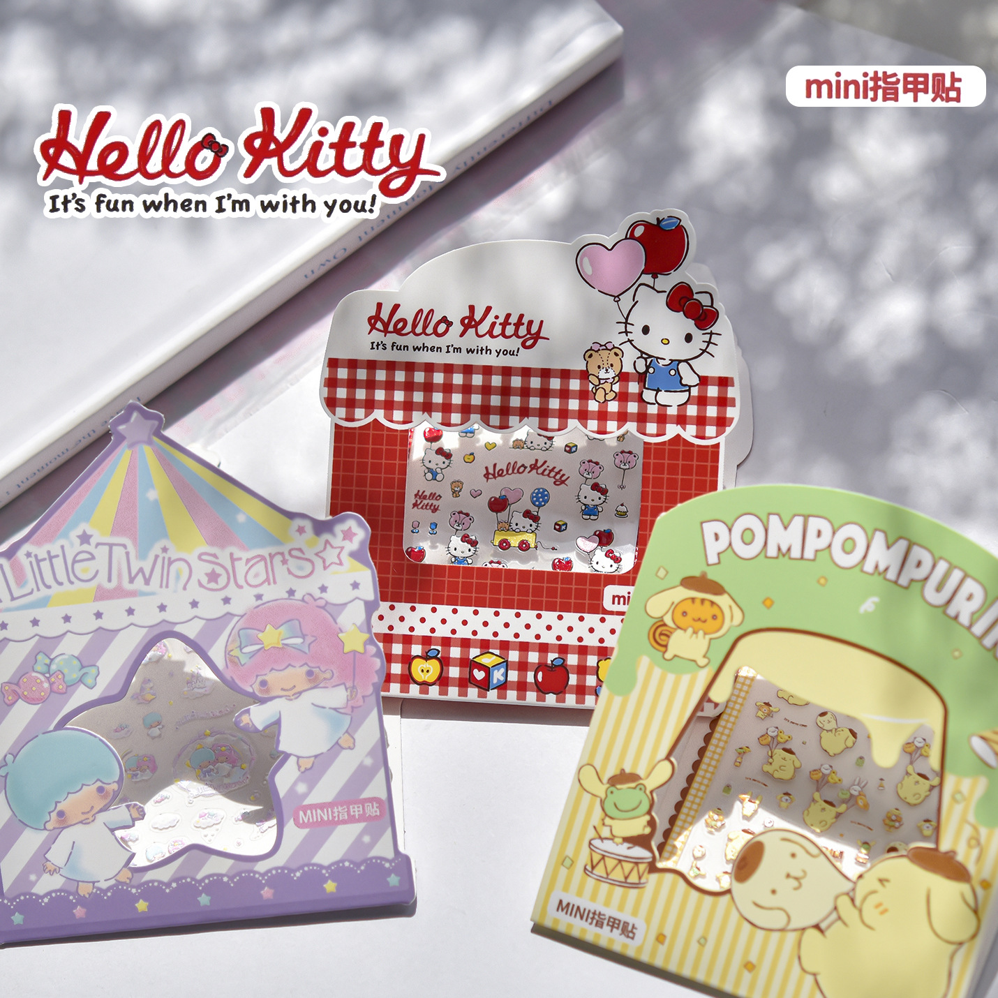 Tomoni Embossed Nail Art Stickers Kidsren's Gemini Little Frog Kitty Cat Handbag Small Nose Gag Jewelry Material
