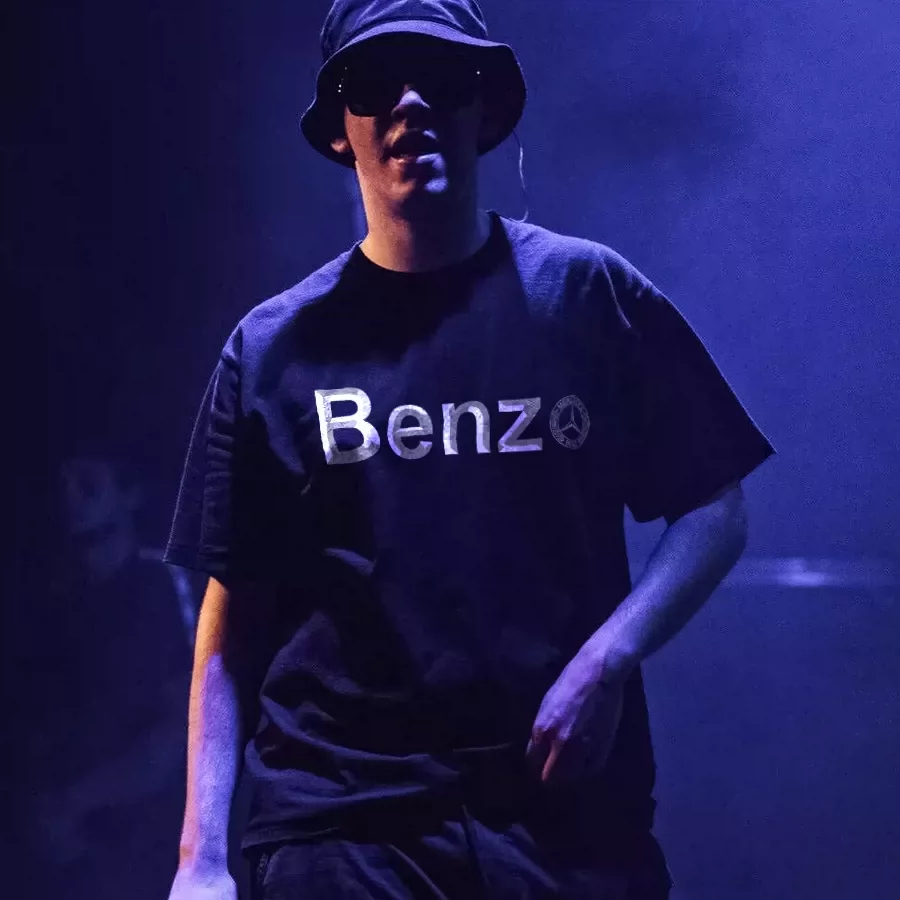 Benzogang OG heavyweight round neck wide thread loose printed T-shirt