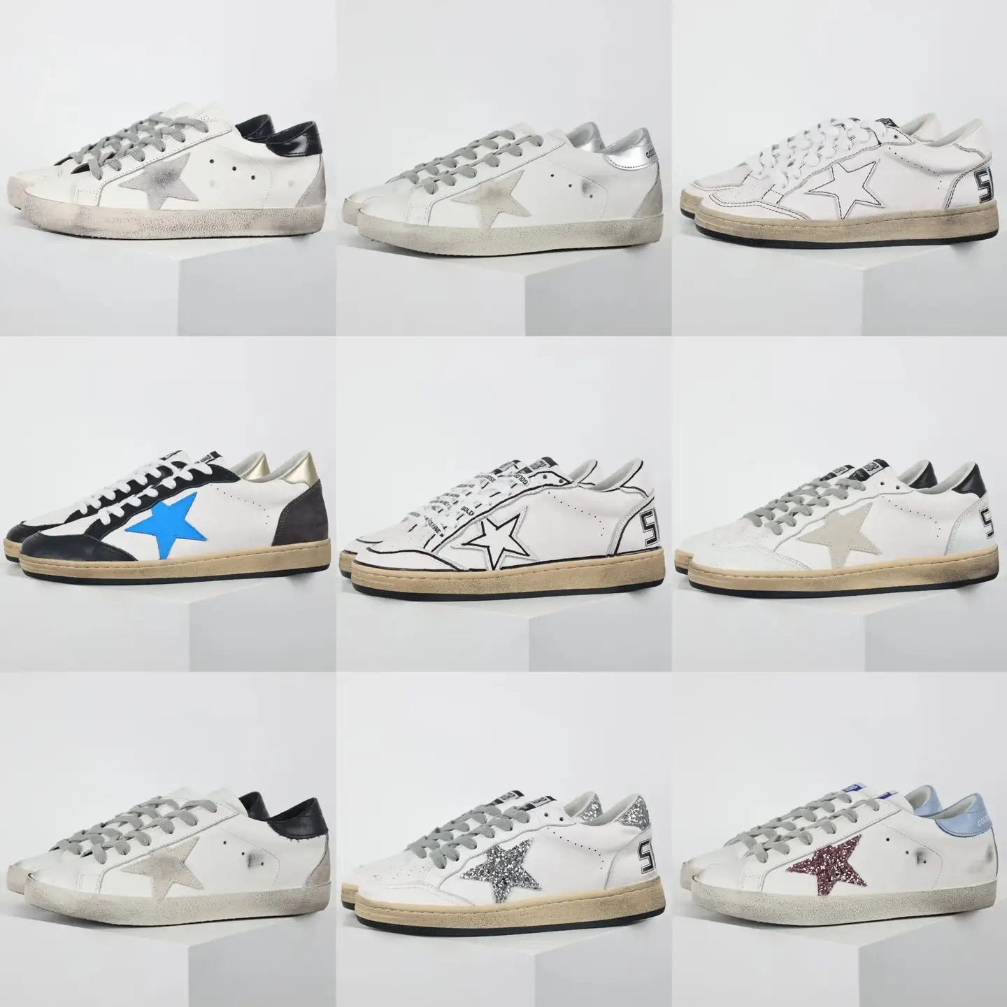 Golden Goose Superstar White Black Star Sneakers
