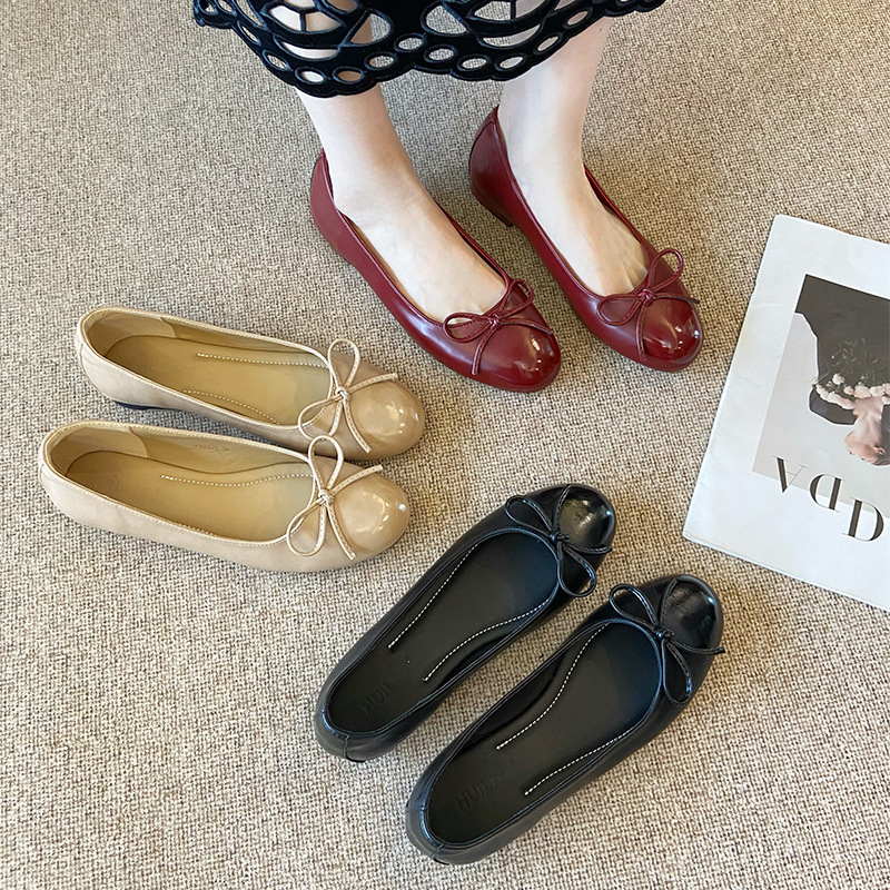 French Retro Flat Single-Sole Shoes for Women, Autumn 2026 New Style, Shallow Mouth Ballet Mary Jane Shoes for Women F910-1
