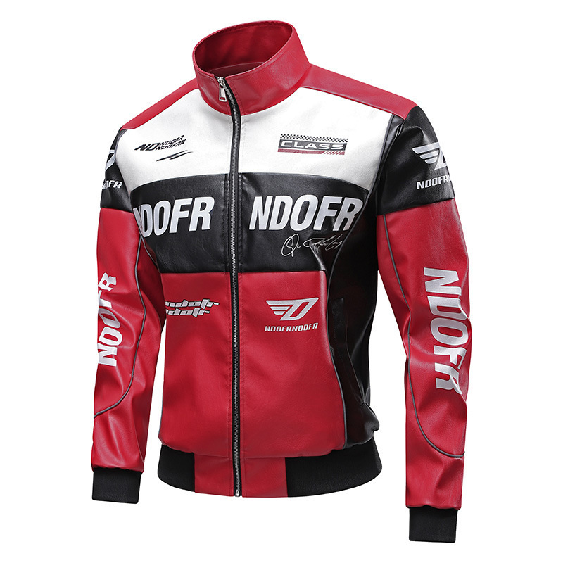 New Style Leather Jacket Men's Motorcycle Leather Jacket Japanese Style Loose Fashion Flying Leather Jacket plus size Men's Embroidered Leather Jacket for Men