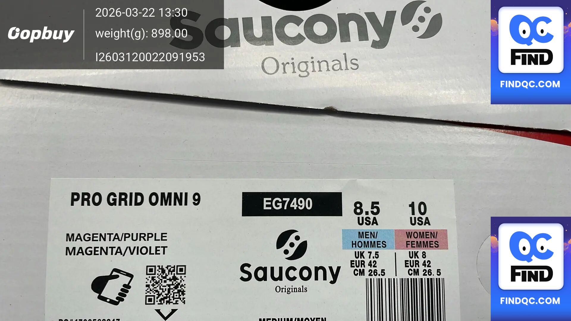 Saucony Pro Grid Omni 9 QC