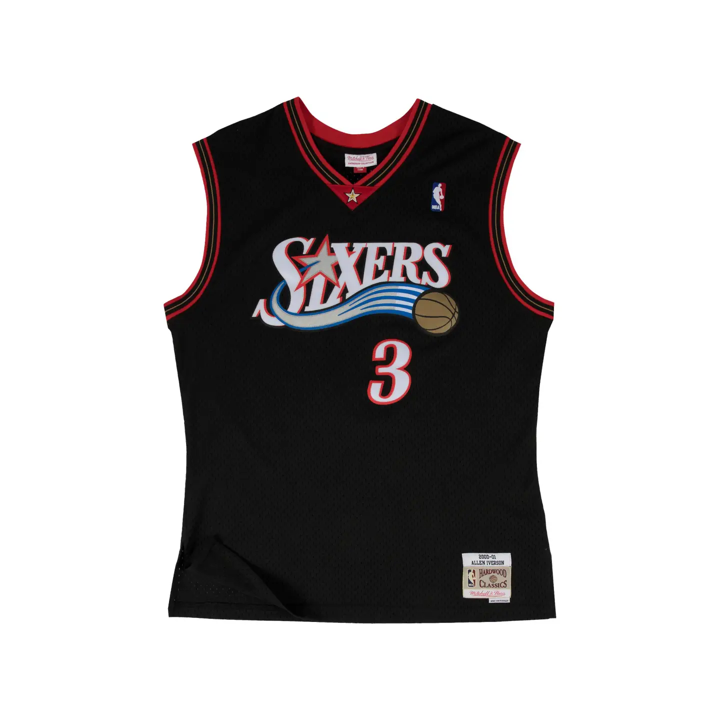 Mitchell&Nessnba Official 76Ers Iverson Retro Jersey 00-01 Season Sw Version Basketball Uniform