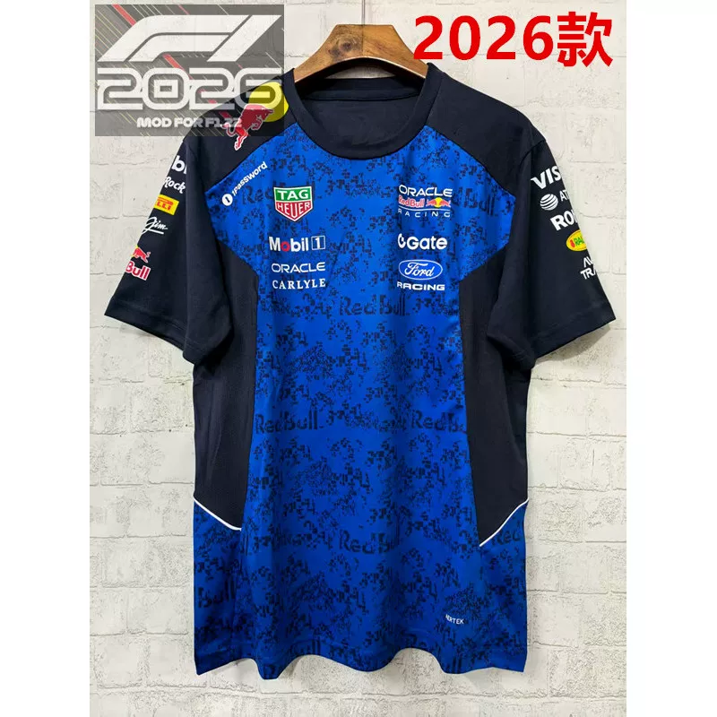 2026 new racing suit F1 Red Bull Racing team racing suit short sleeved Verstappen same style racing suit blue T-shirt QC-foto van TAOBAO op Qualit.ly