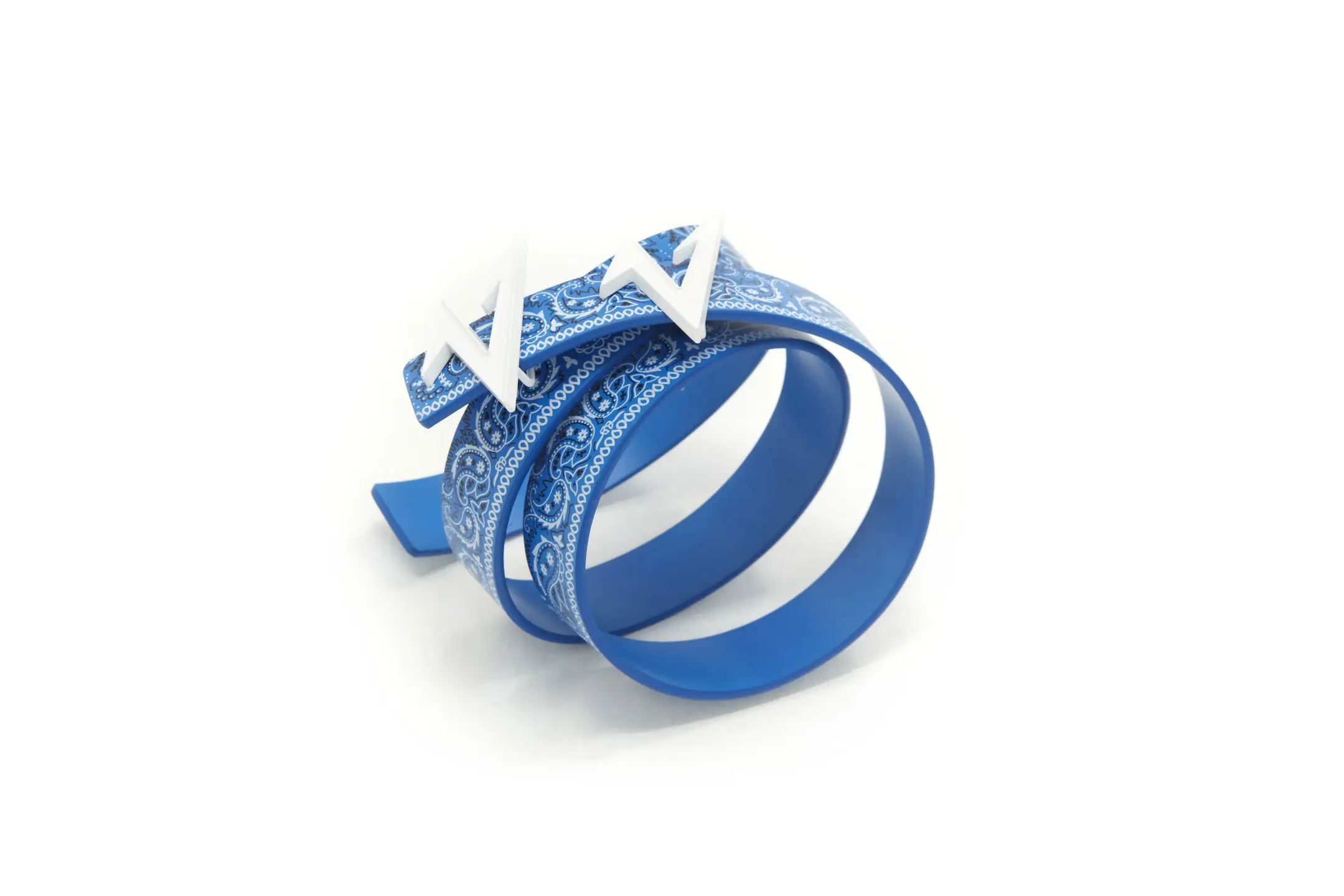 【Vaka Typeshyt】2023Fw Blue Cashew Flower Belt Genuine Leather Belt