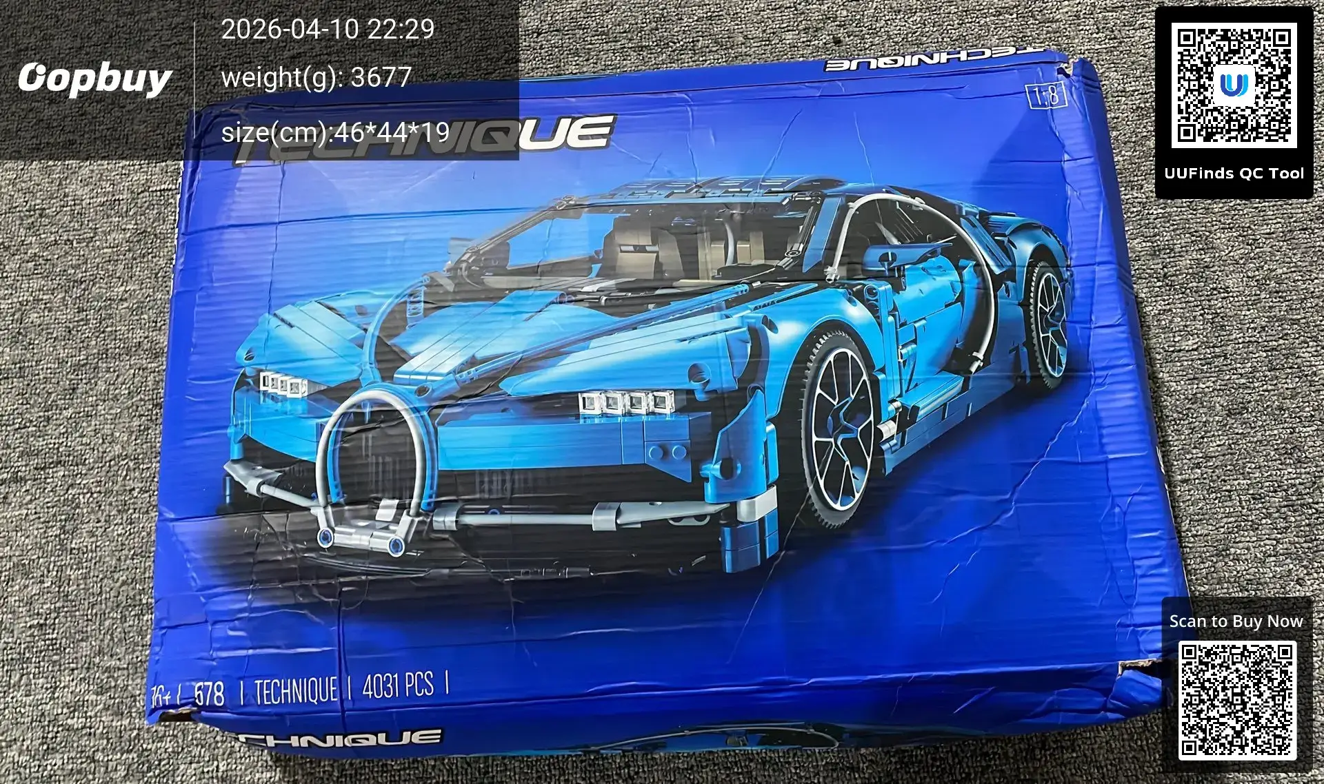 Technique Bugatti Chiron Blue