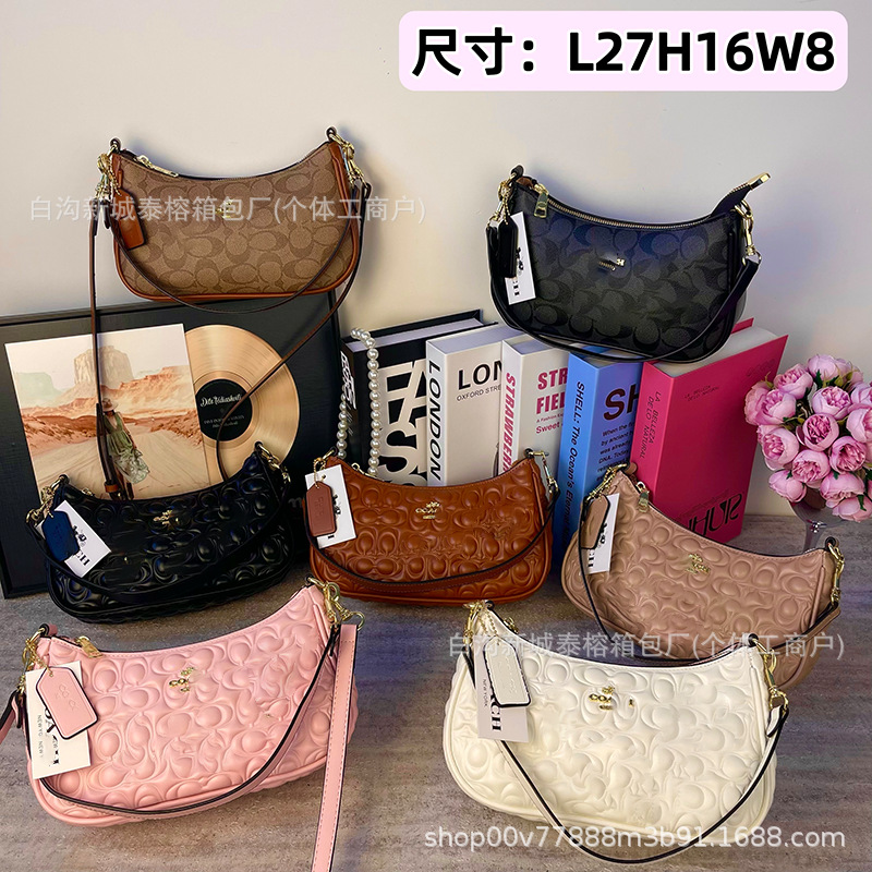 Koujia Cross-Border Shoulder Bag Fashion Printed Texture Light Luxury Autumn and Winter Underarm Bag Simple Versatile Women's Crescent Handbag Foto QC de 1688 na Qualit.ly