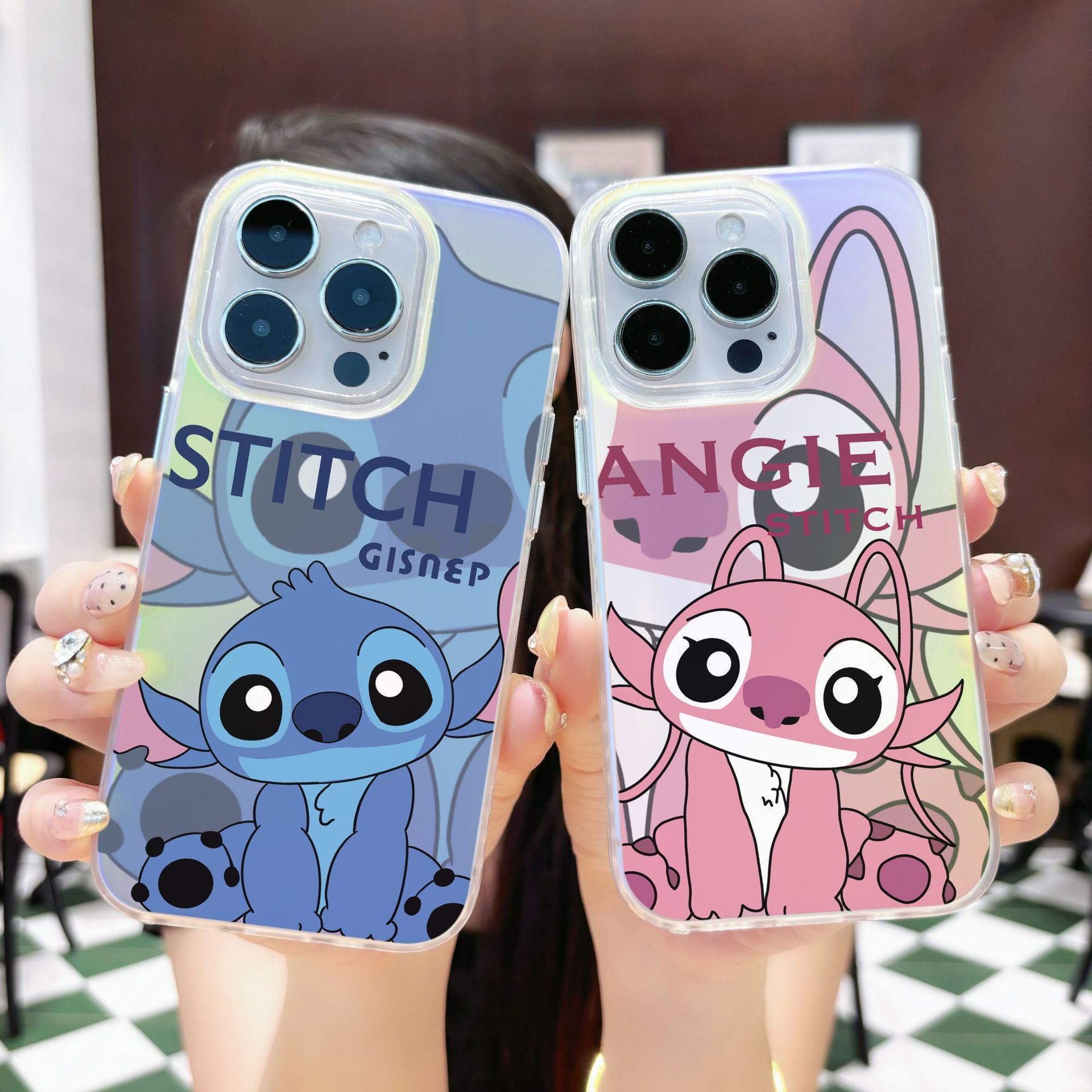 Stitch-Themed Case Suitable for iPhone 17, Apple 16 Pro Max, Chameleon 15/14 Plus, 13 Imd, 12