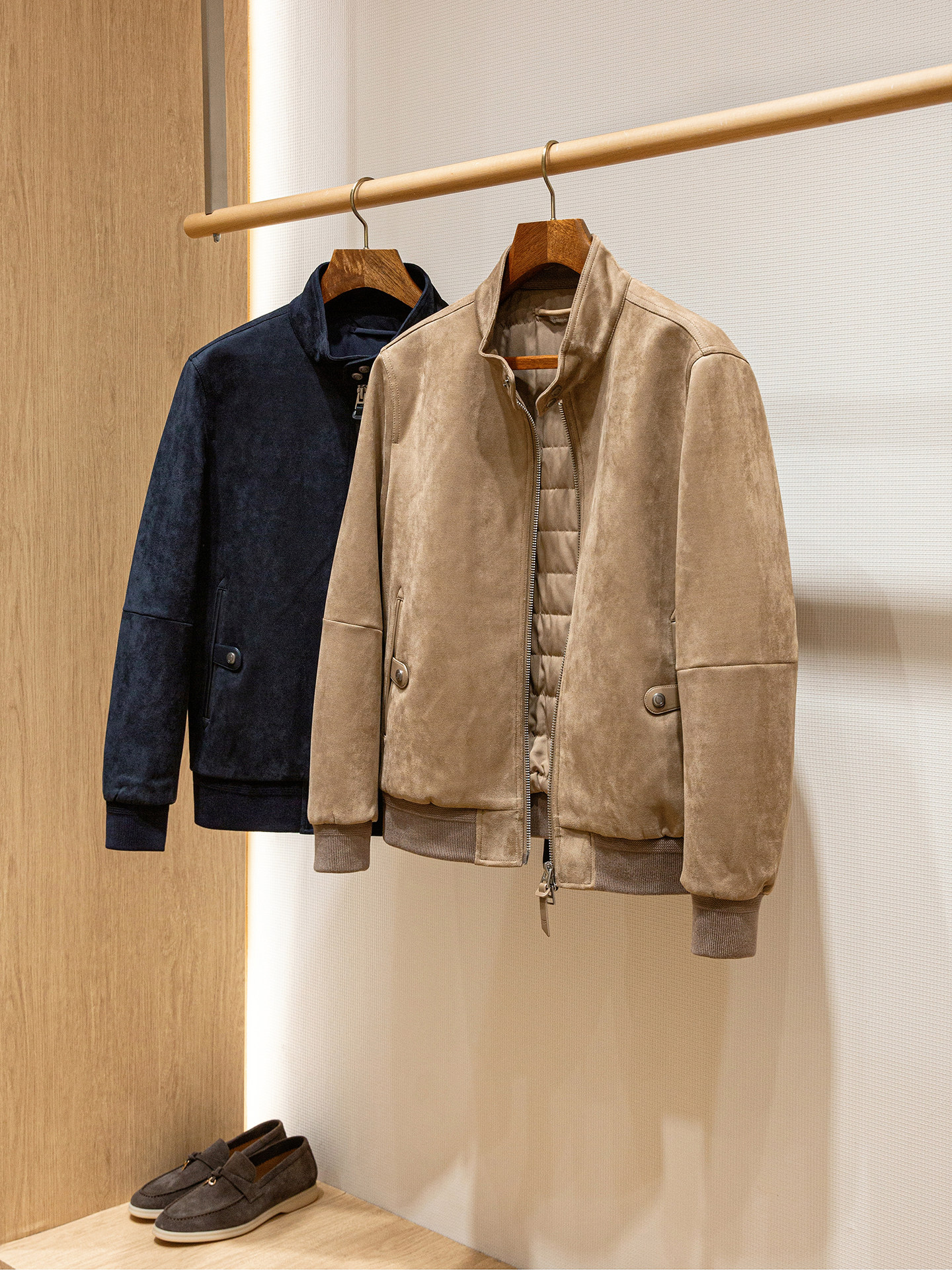【Harrington Jacket】Papidus Wool and Cotton Filling Autumn/Winter Men's Suede Casual Cotton Coat Tf
