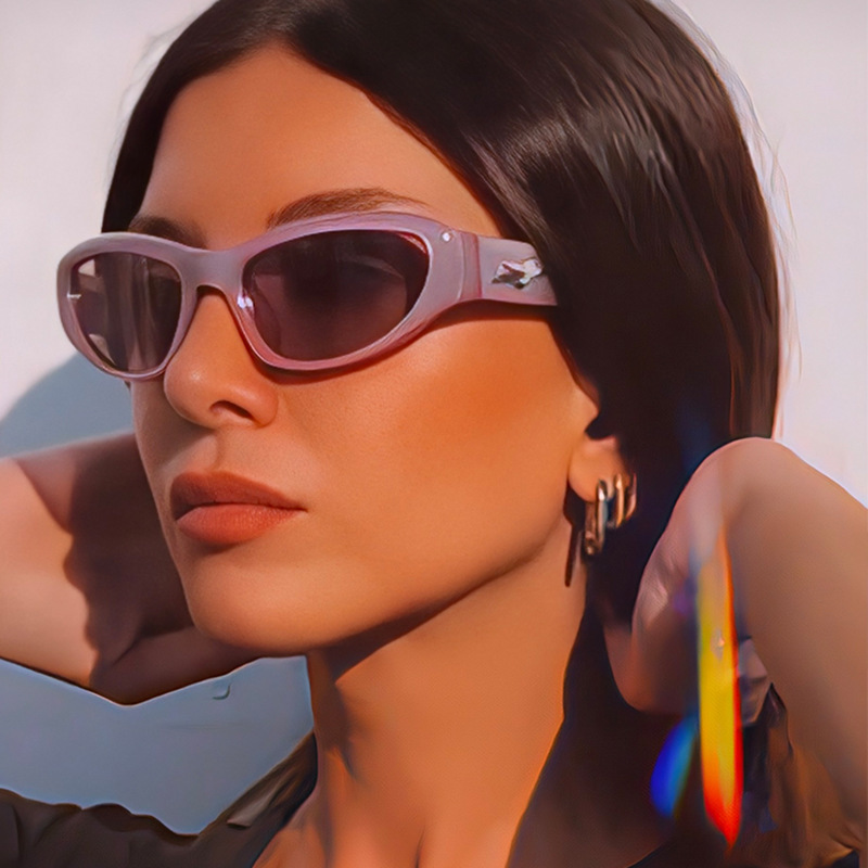 New Retro Fashion Cyberpunk Style Y2K Sunglasses Ins Personalized Outdoor Sports Sunscreen Riding Sunglasses