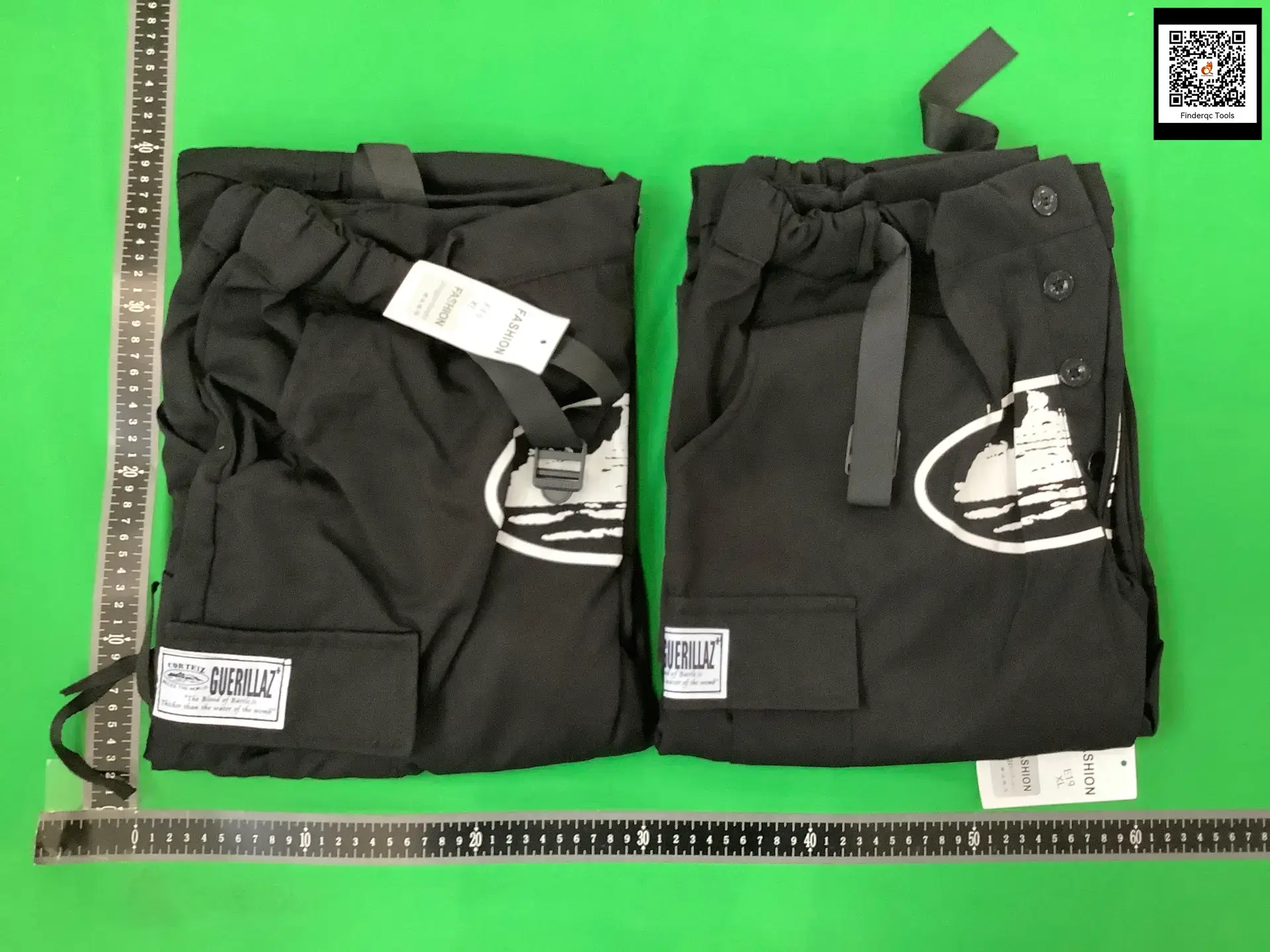 GUERILLAZ Black Multi-Pocket Printed Overalls for Men