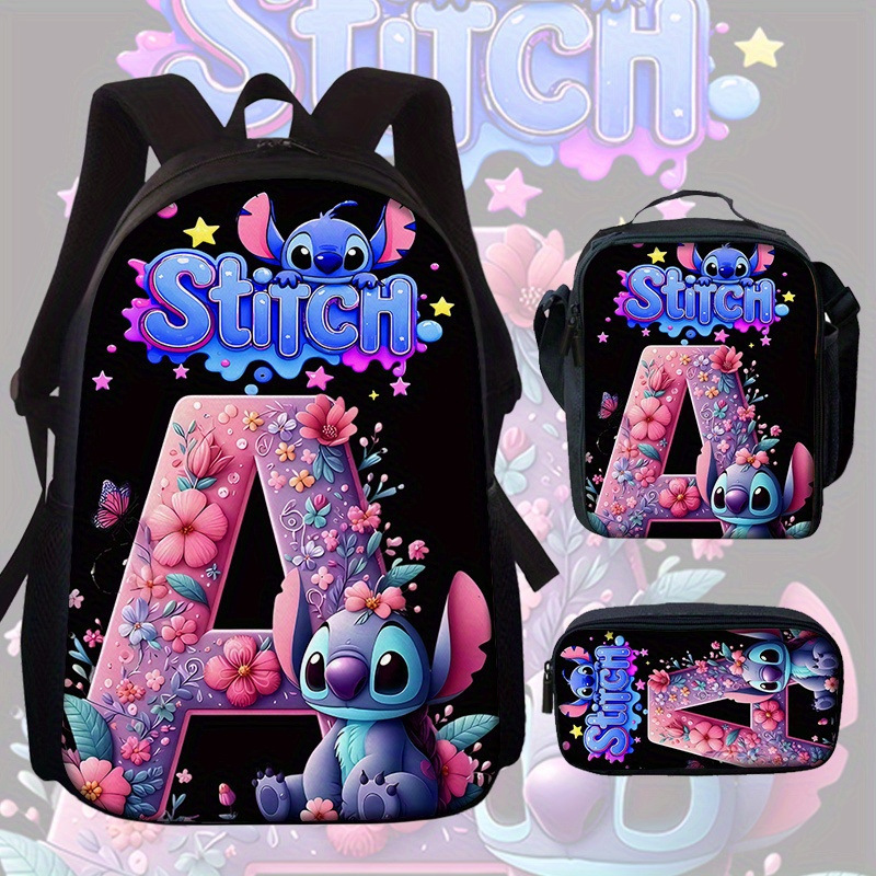 Factory Direct Supply Amazon Best-Selling Stitch Backpack for Primary and Secondary School Students to Reduce Burden and Wear-Resistant Animation School Bag