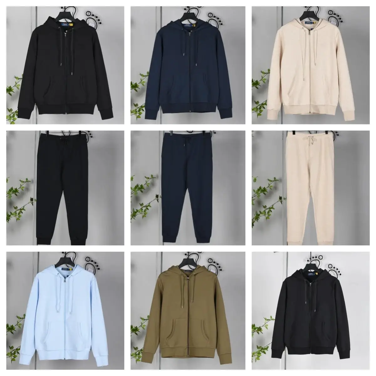 Men's and women's long-sleeved hooded cardigan 001 002 003 004 005 006 Men's Drawstring Sweatpants 007 008 009