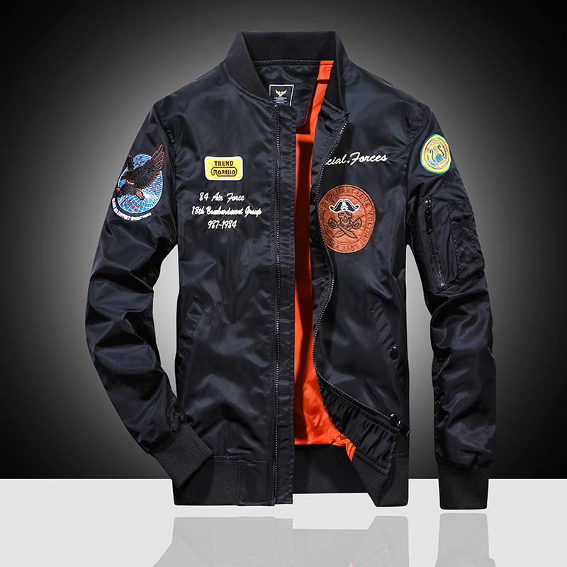 Foreign Trade New Embroidered Bomber Jacket All-match Men's Air Force Baseball Clothing Casual Workwear Jacket Men's Jacket