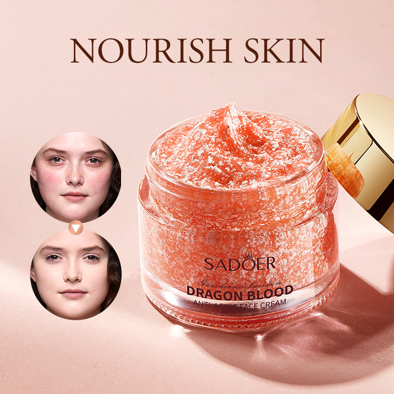 All-English Ganoderma Dragon's Blood Anti-Wrinkle Cream Sadoer Hydrating and Moisturizing Skin Rejuvenating Cream Cross-Border Foreign Trade Wholesale