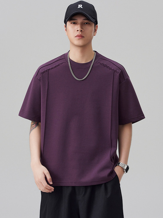 Factory Direct Sales 2026 New Summer American-Style Round-Neck Short-Sleeved T-Shirt Men's Casual Loose Versatile Half-Sleeved Top