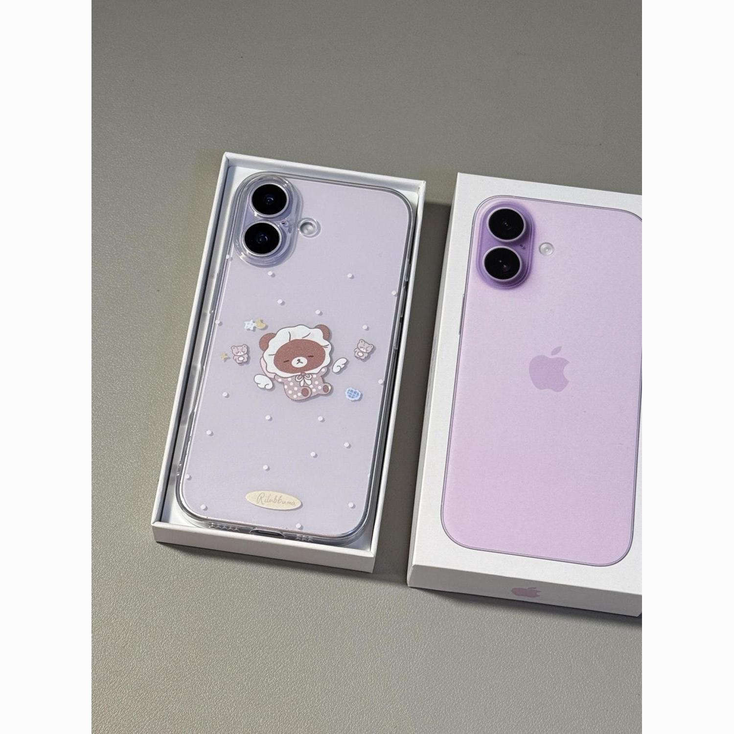 Angel Rilakkuma Suitable for Apple 17 Phone Case 16 Promax Soft Case 12 Fine Hole Large Hole 14 15 16 Soft Case