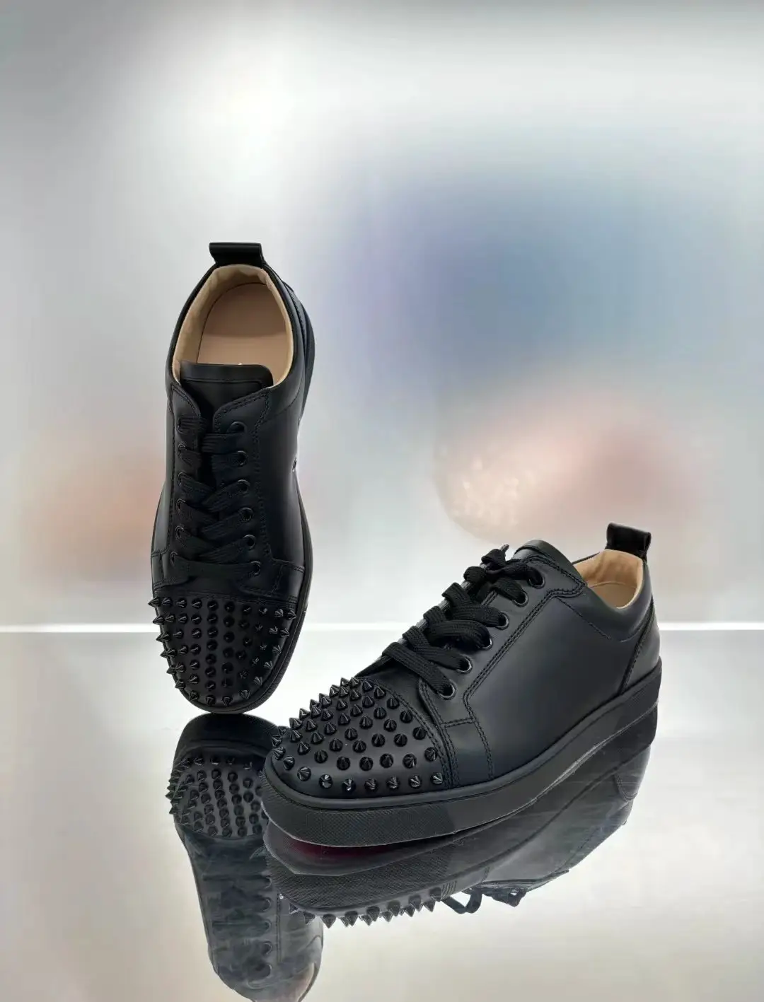 Christian Louboutin Louis Junior Spikes Black
