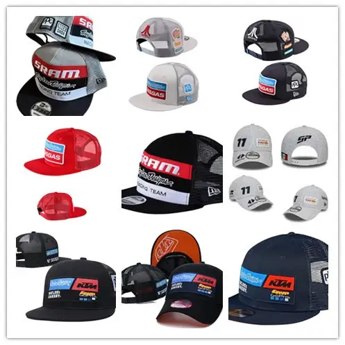 Wholesale Cross-Border Sun Protection Racing Adjustable Sun Protection Baseball Cap F1 Motorcycle Style Brim Dome Personalized Hip-Hop Hat