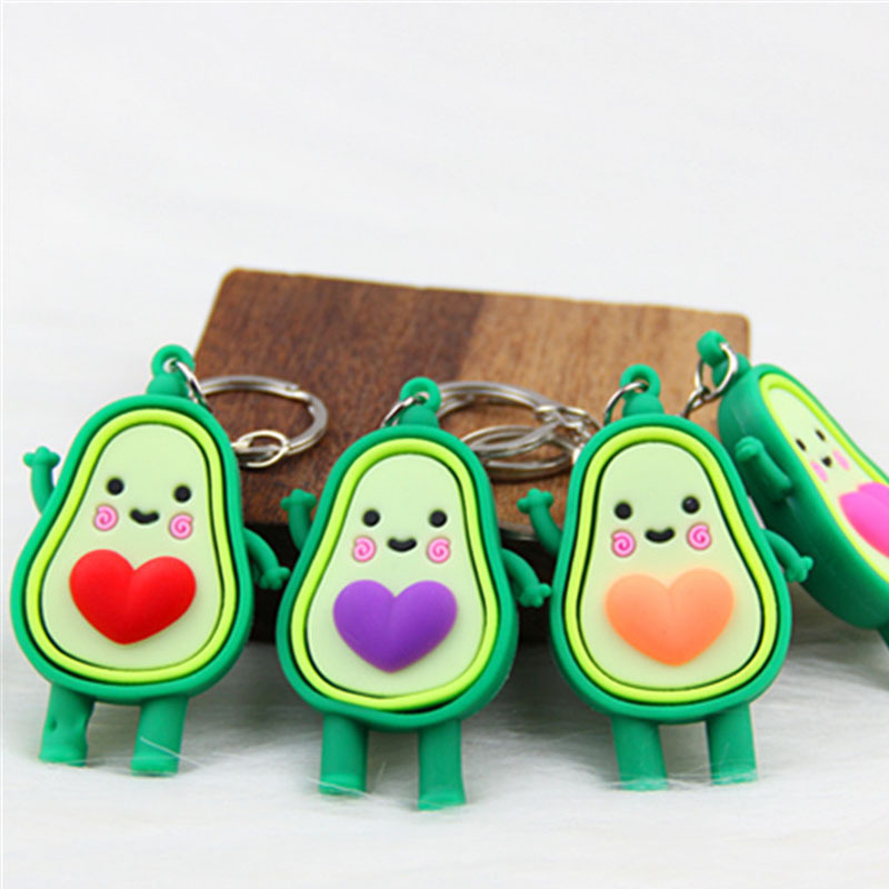 Cartoon Mixed Keychain Avocado Keychain Cute Astronaut Gashapon Machine Small Gift Car Accessories Ornaments
