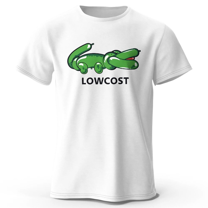 Crocodile Short Sleeve Crocodile T-Shirt Fun Men Summer T-Shirt Low Cost Men's Printed Shirt Green Women's Graphic Clothing