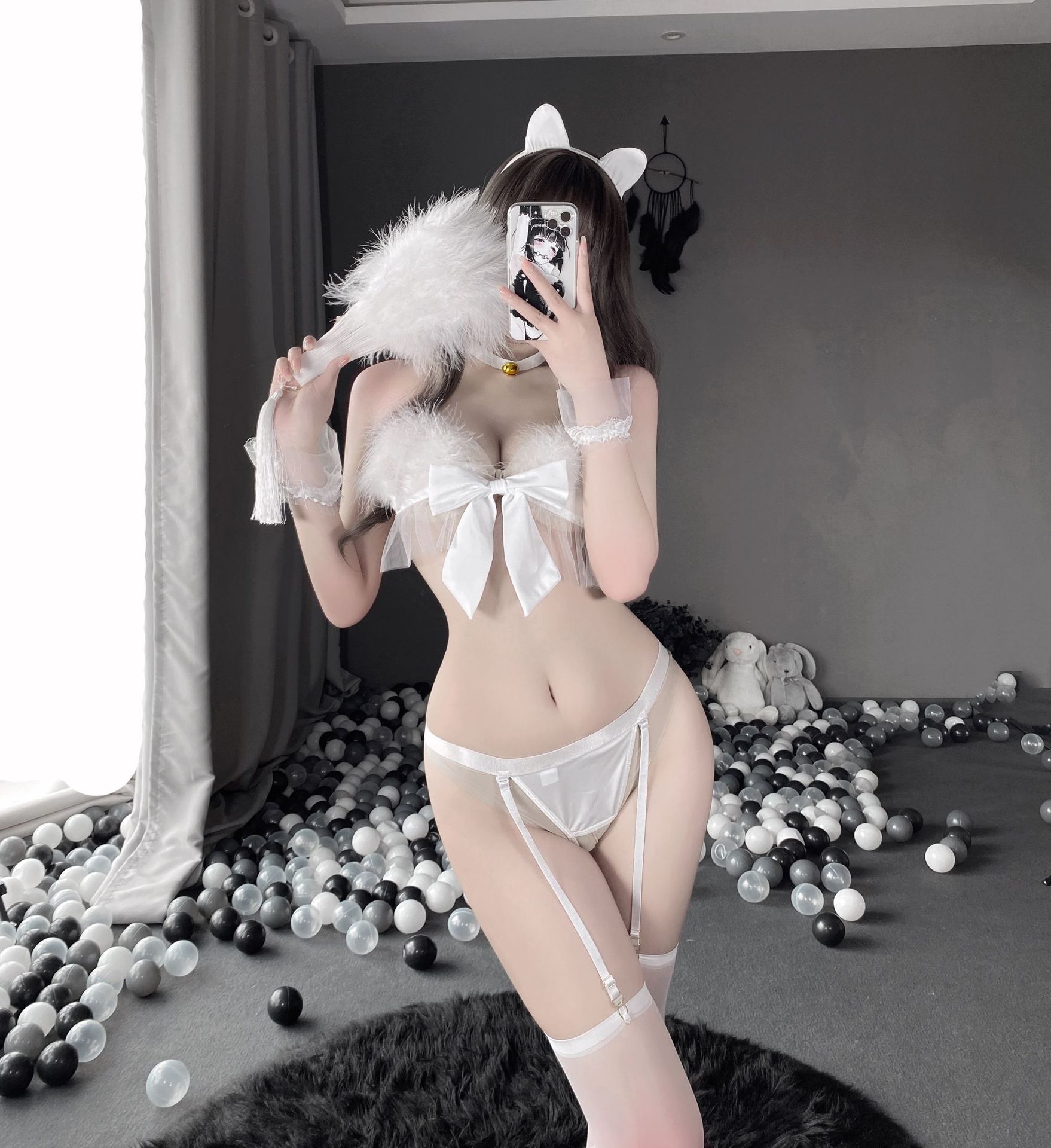 Sex lingerie sexy passion suit winter pure desire small chest pajamas clothing cat maid uniform